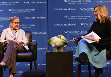 Supreme Court Justice Ruth Bader Ginsburg and CNN anchor Poppy Harlow
