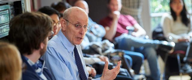 Professor teaching a seminar class