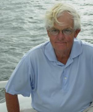 James W.B. Benkard on a boat